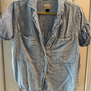 Universal Thread Blue and White Striped Shirt